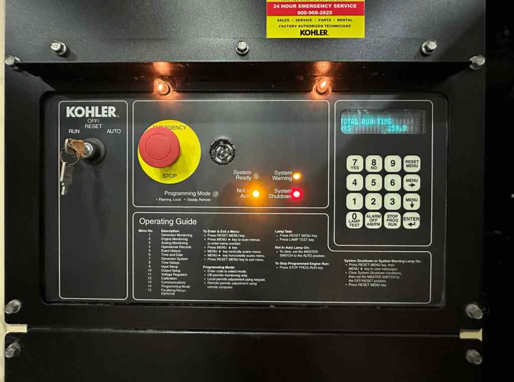 Kohler 350REOZJ Standby Diesel Generator - Tier 3